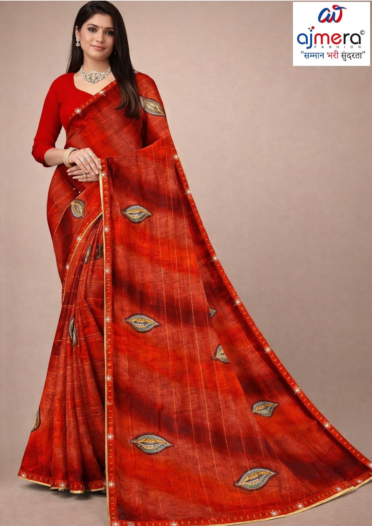 Trendy Printed Saree with Blouse Piece for Women’s Ethnic Wardrobe  | CAS-KHUSHBOO