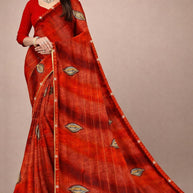 Trendy Printed Saree with Blouse Piece for Women’s Ethnic Wardrobe  | CAS-KHUSHBOO