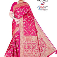 Elegant Jacquard Silk Saree with Designer Blouse Piece for Festive Elegance | DBU-CHOLI DAMAN VOL-2
