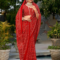 Chic Printed Saree with Blouse Piece for Sophisticated Ethnic Style | VDT-PEARL