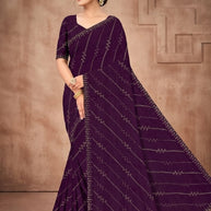 Fandy Factory Rate Dyed Matching Saree with Blouse Piece for Premium Ethnic and Traditional Wear | RAL-SHRIVALLI