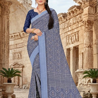 Elegant Printed Saree with Designer Blouse Piece for Festive Wear  | GLC-LAADLI