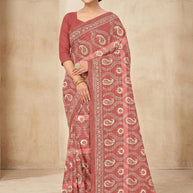 Dyed Matching Saree Exporter with Blouse Piece for Premium Ethnic and Traditional Wear | RRJ-JALPARI