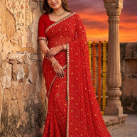 Graceful Printed Saree with Blouse Piece for Modern Ethnic Fashion | JS-SUHAG