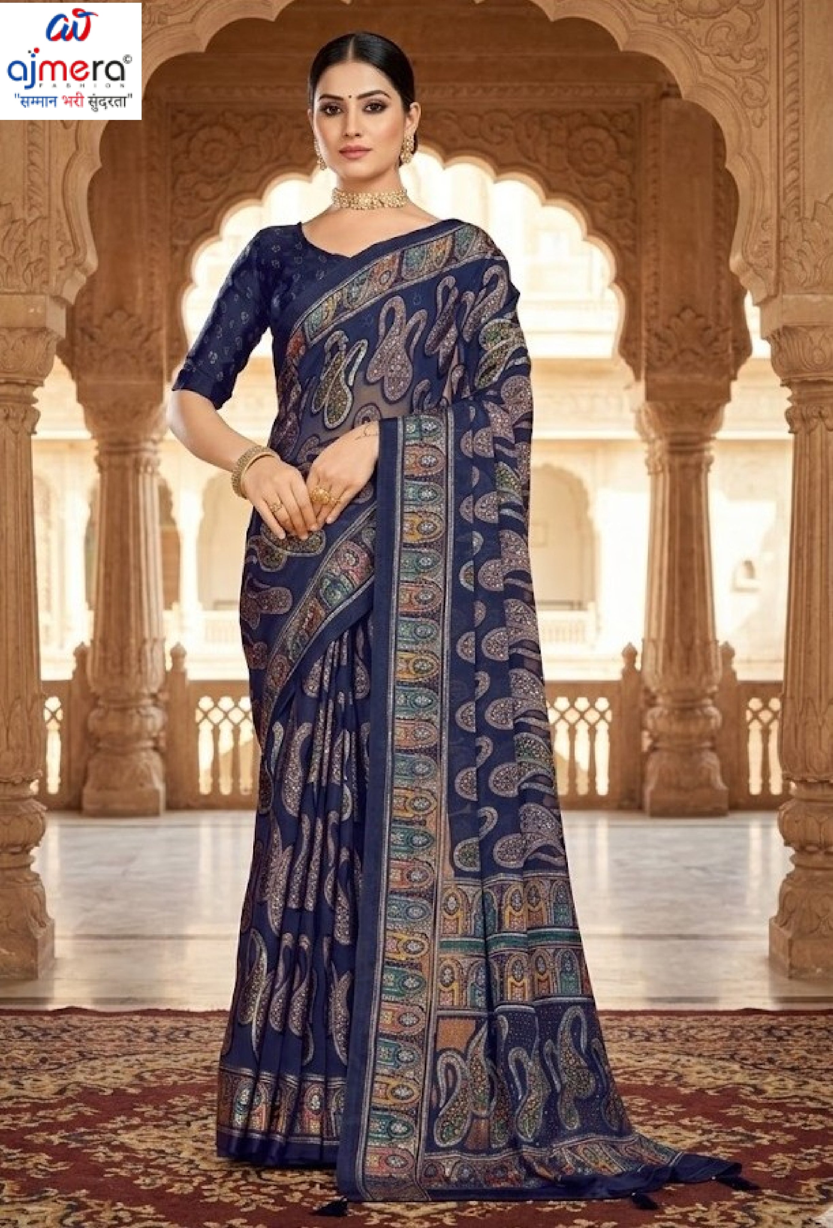 Chic Printed Saree with Blouse Piece for Sophisticated Ethnic Style  | RDD-VISHAKHA VOL-03