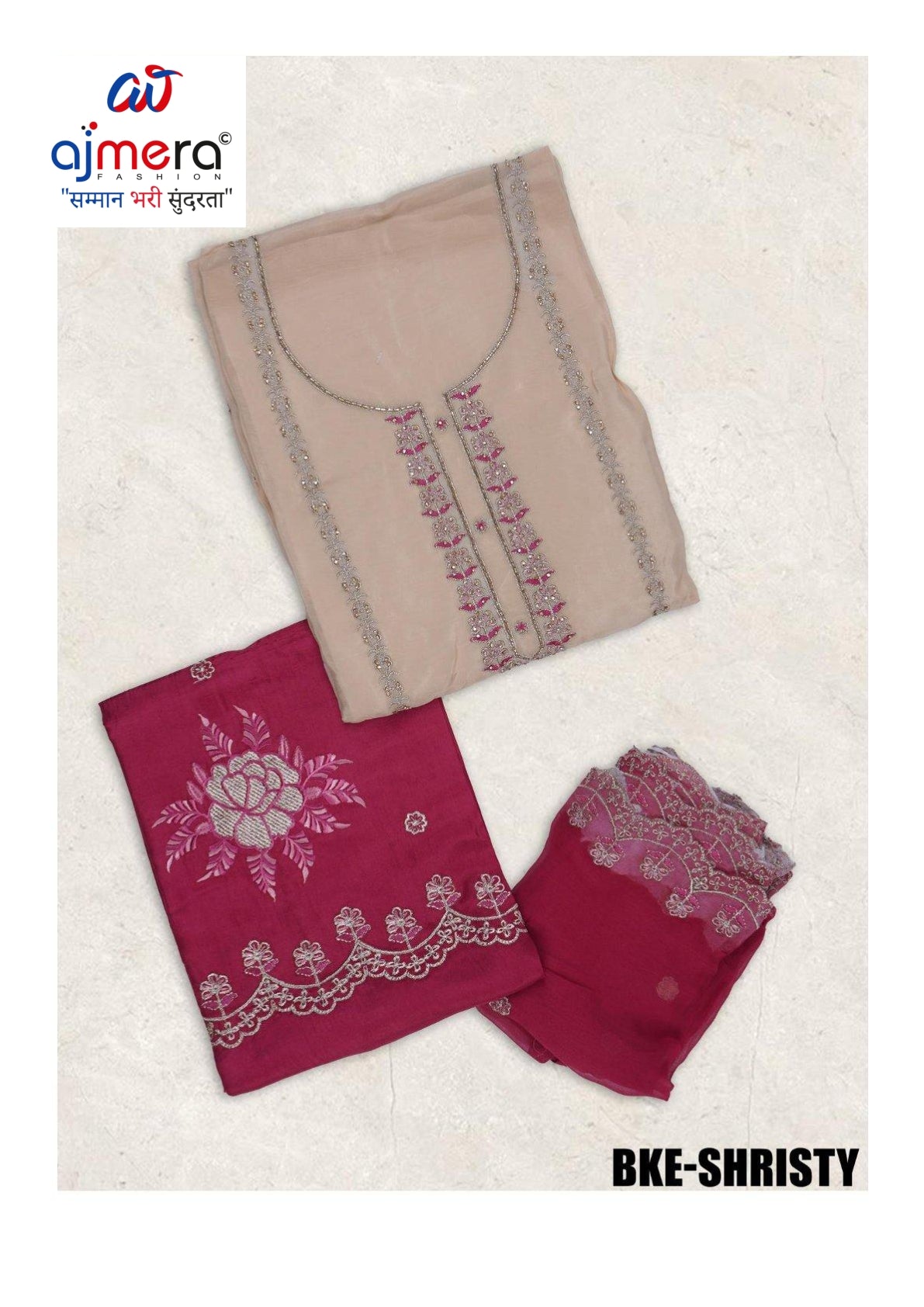 Premium Glass Organza Unstitched Suit Set | BKE-SHRISTY