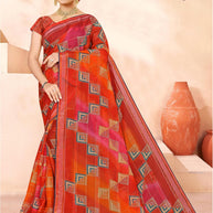 Graceful Printed Saree with Blouse Piece for Modern Ethnic Fashion | SNR-NAVJYOTI