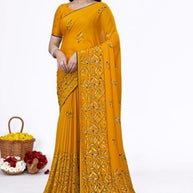 Chic Printed Saree with Blouse Piece for Sophisticated Ethnic Style | VER-MEGH MALHAR-47854