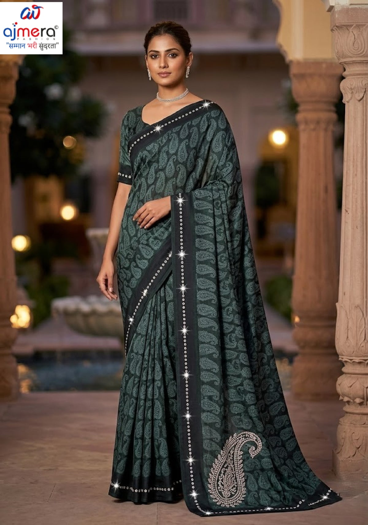 Contemporary Printed Saree with Blouse Piece for Premium Wear | SSR-ANTRA