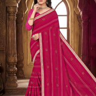 Latest Dyed Matching Saree with Blouse Piece for Premium Ethnic and Traditional Wear | TIK-UPI