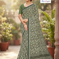 Designer Printed Saree with Blouse Piece for Special Occasions  | SSR-MUNNI