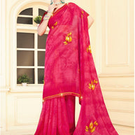 Classic Printed Saree with Blouse Piece for Timeless Traditional Style | PRM-DARK BABY