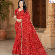 Georgette Print Loose Saree with Blouse for Premium Ethnic and Traditional Wear | JS-ANJALI-2