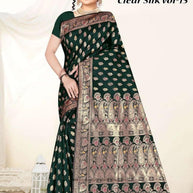 Artisan Craft Jacquard Silk Saree With Blouse Piece | TUL-CLEAR SILK VOL-15