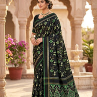 Premium Printed Saree with Matching Blouse Piece for Ethnic Elegance | SSR-MEDONA