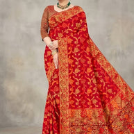 Graceful Jacquard Silk Saree with Blouse Piece for Timeless Ethnic Fashion | DNA-VITA