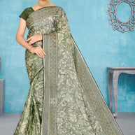 Chic Printed Saree with Blouse Piece for Sophisticated Ethnic Style | SNR-BEAUTY SILK