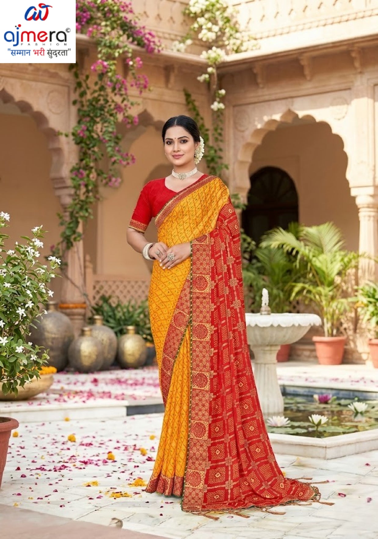 Classic Printed Saree with Blouse Piece for Timeless Traditional Style  | JS-MITWA