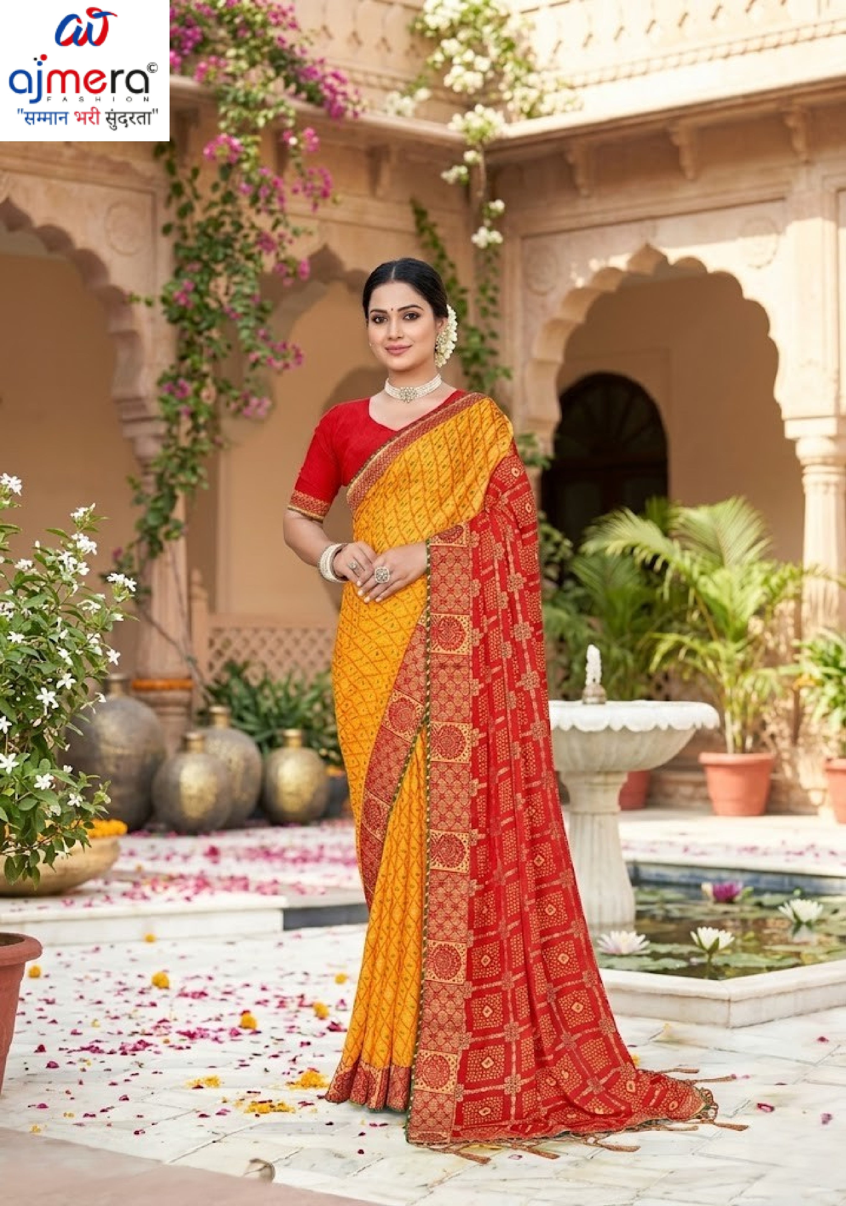 Classic Printed Saree with Blouse Piece for Timeless Traditional Style  | JS-MITWA