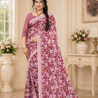 Beautiful Printed Saree with Blouse Piece for Cultural Celebrations  | GLC-ASHIRWAD