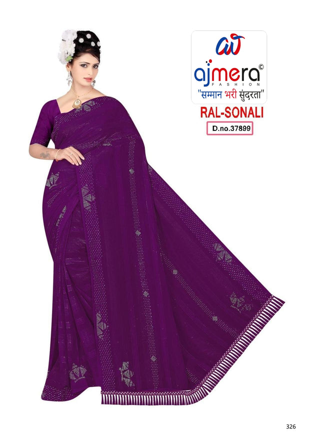 Dyed Matching Saree Supplier with Blouse Piece for Premium Ethnic and Traditional Wear | RAL-SONALI