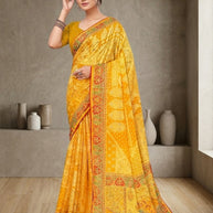 Fashionable Printed Saree with Blouse Piece for Festive Collection  | RMF-JASLEEN VOL-2