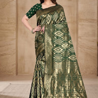 Graceful Jacquard Silk Saree with Blouse Piece for Timeless Ethnic Fashion | TUL-ROMA COTTON VOL-02