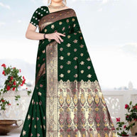 Premium Jacquard Silk Saree with Matching Blouse Piece for Ethnic Celebrations | TUL-CLEAR SILK VOL-07