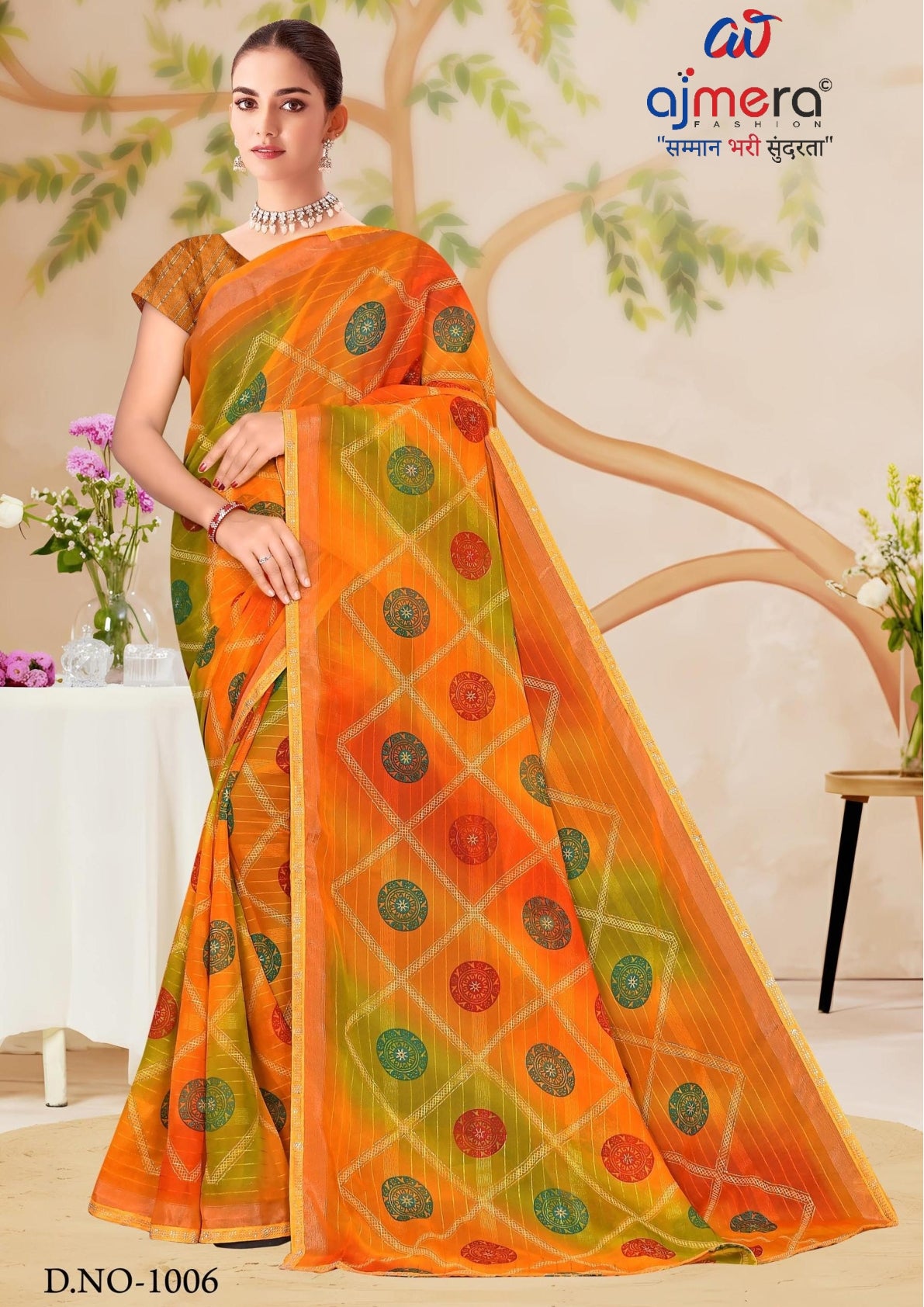Elegant Printed Saree with Designer Blouse Piece for Festive Wear  | SNR-NAMAYA