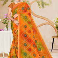 Elegant Printed Saree with Designer Blouse Piece for Festive Wear  | SNR-NAMAYA