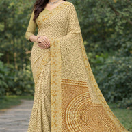 Reniyal Print Loose Saree with Blouse for Premium Ethnic and Traditional Wear | SGR-PADMA