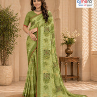 Chic Printed Saree with Blouse Piece for Sophisticated Ethnic Style  | TTS-EKNOOR