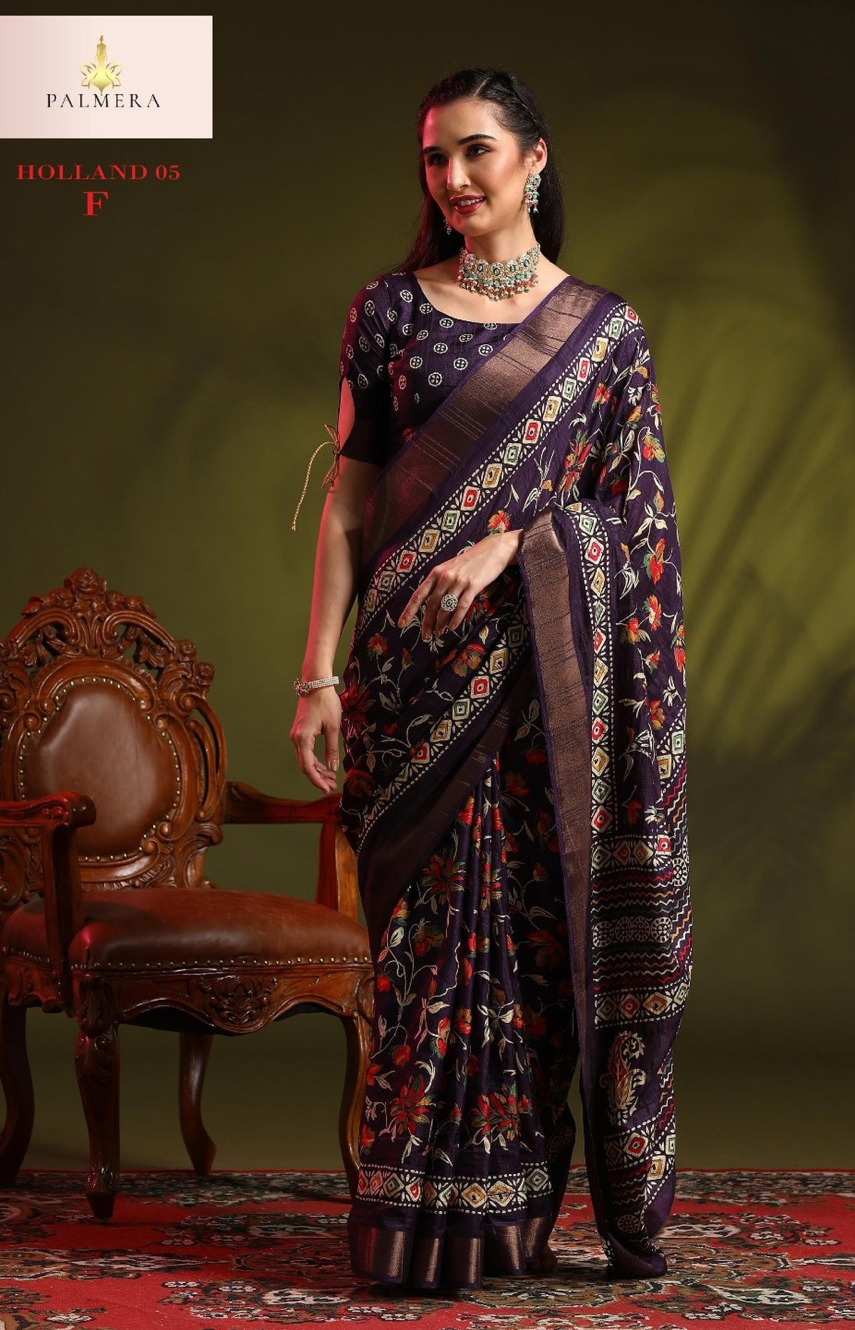 Holland Silk Handloom Silk Saree with Blouse for Premium Ethnic and Traditional Wear | ALL-HOLLAND SILK-05