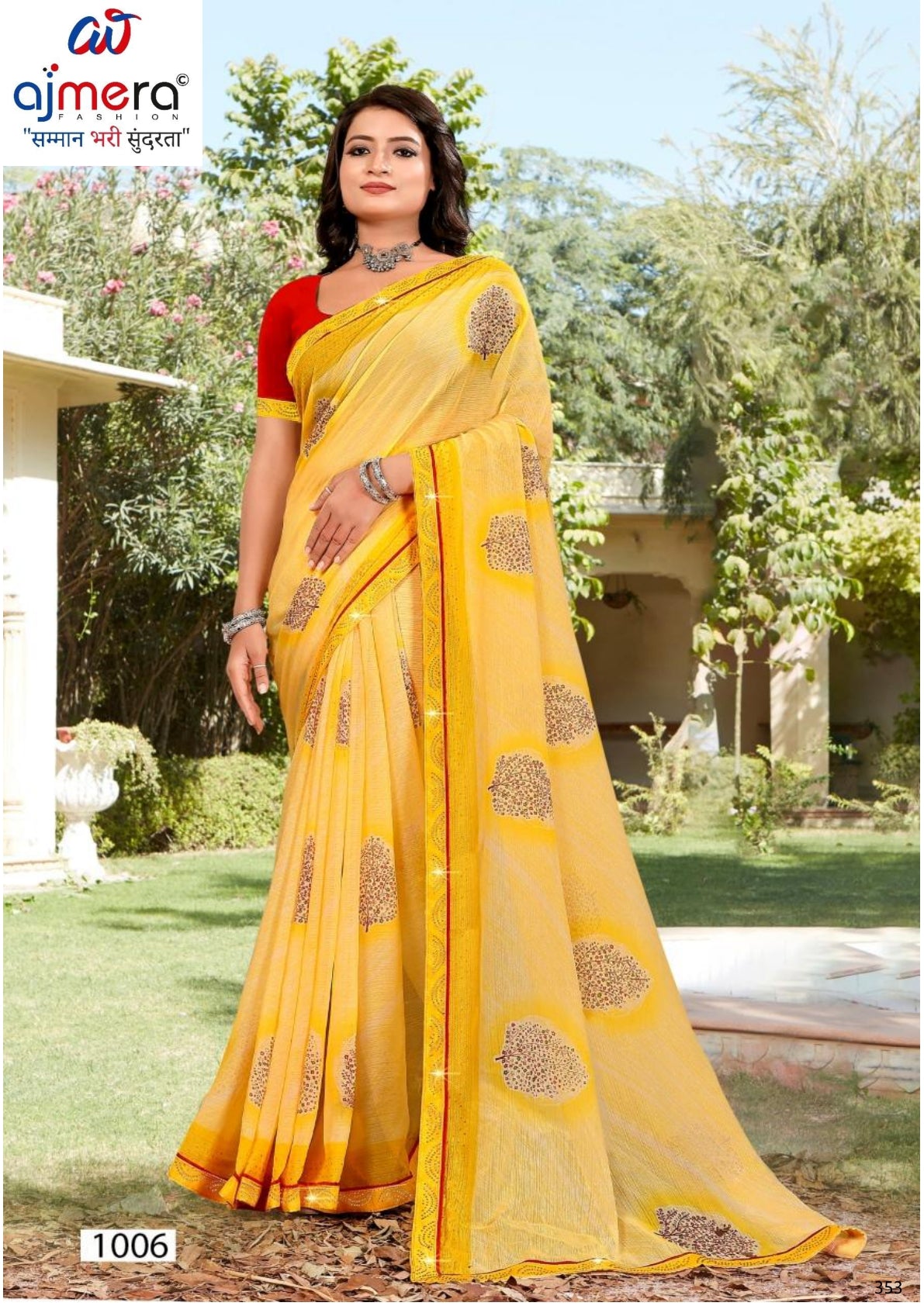 Exclusive Printed Saree with Blouse Piece for Elegant Ethnic Look  | PRM-MADAM SIR