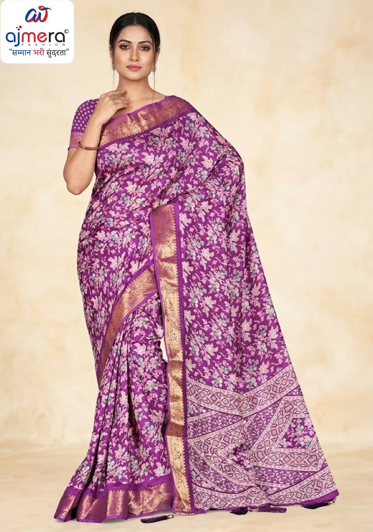 Exclusive Printed Saree with Blouse Piece for Elegant Ethnic Look | VER-NEELAM-48480