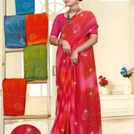 Graceful Printed Saree with Blouse Piece for Modern Ethnic Fashion  | SSR-HOSHIAR