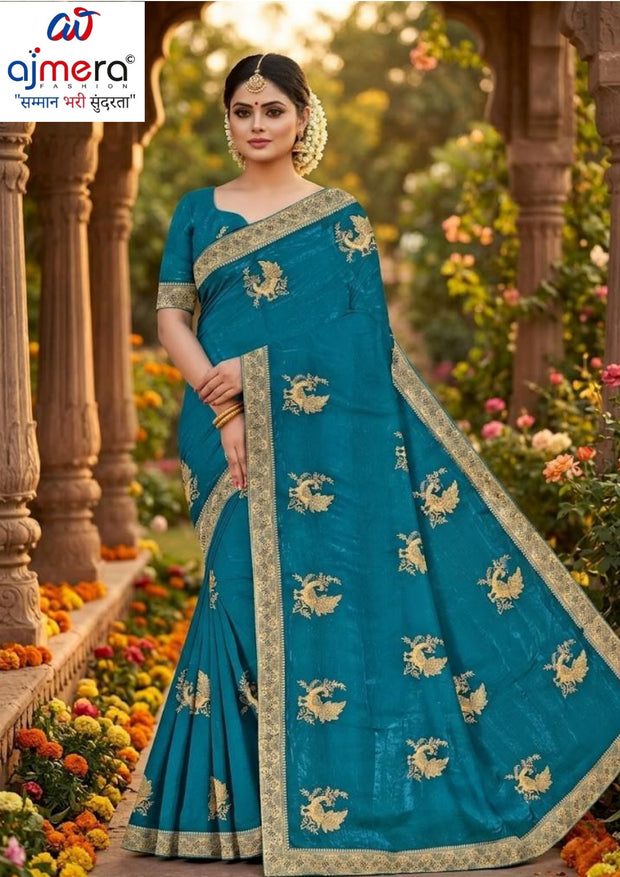 Satin Dyed Matching Saree with Blouse Piece for Premium Ethnic and Traditional Wear | VKM-APPLE