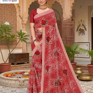 Stylish Printed Saree with Blouse Piece for Traditional Celebrations  | GPT-BIJLI-2