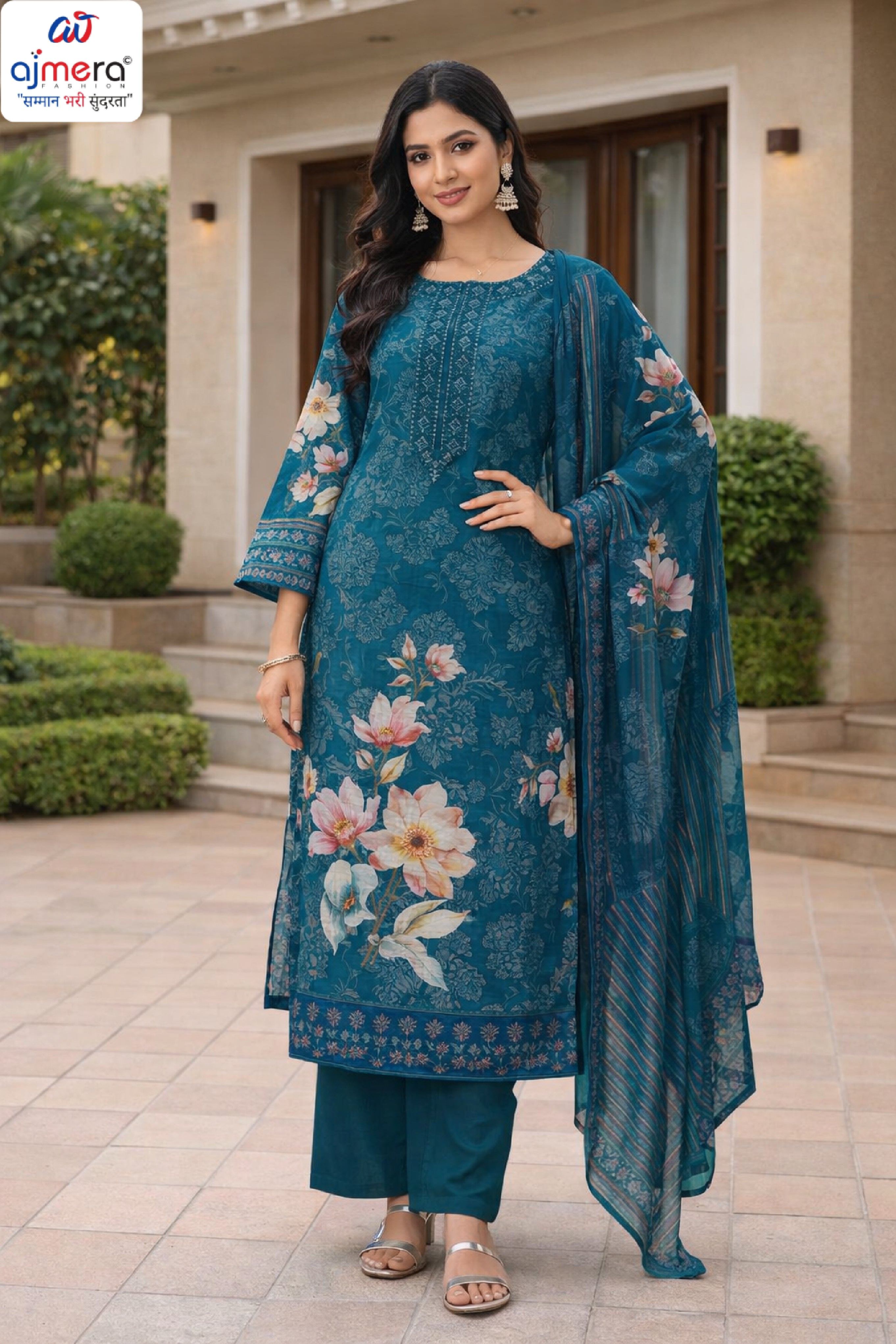 Premium Pure Viscose Unstitched Suit Set | VAS-KONICA