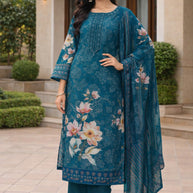 Premium Pure Viscose Unstitched Suit Set | VAS-KONICA