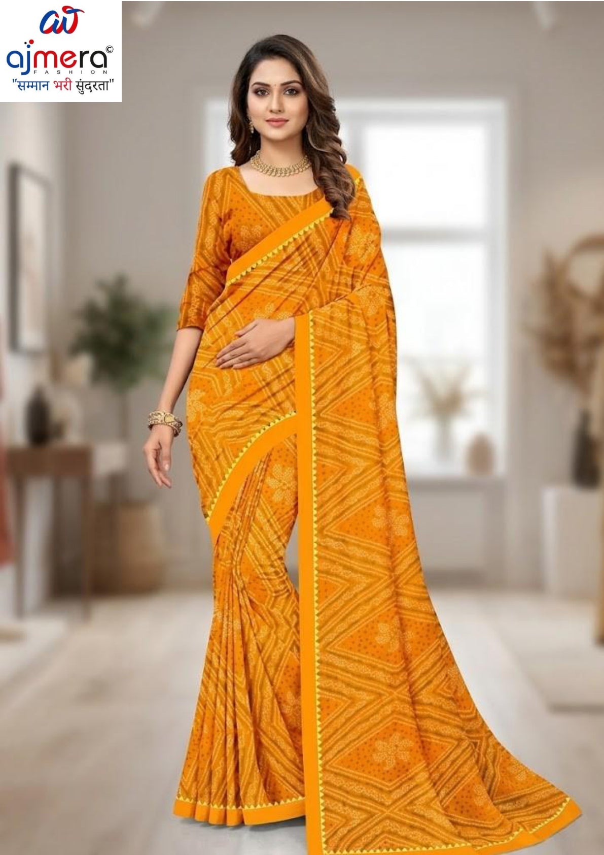 Fashionable Printed Saree with Blouse Piece for Festive Collection  | TP-KITKAT