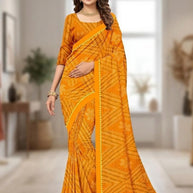 Fashionable Printed Saree with Blouse Piece for Festive Collection  | TP-KITKAT