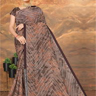 Chic Printed Saree with Blouse Piece for Sophisticated Ethnic Style  | SNR-SATHIYA