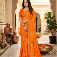 Exclusive Printed Saree with Blouse Piece for Elegant Ethnic Look | PRM-GIRIJA