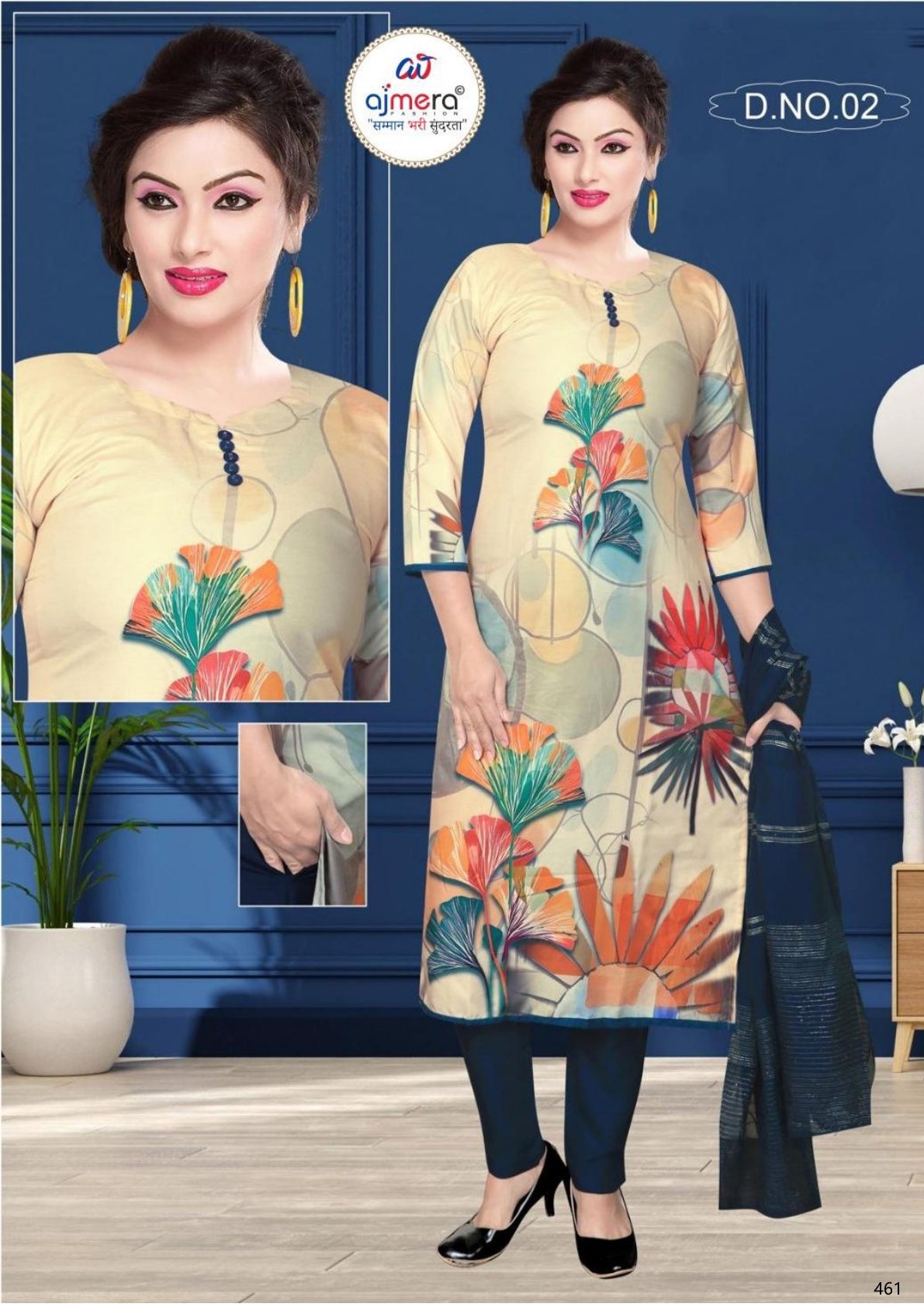 Plus Size Designer Kurti Set for Women | KRJ-ISHIKA