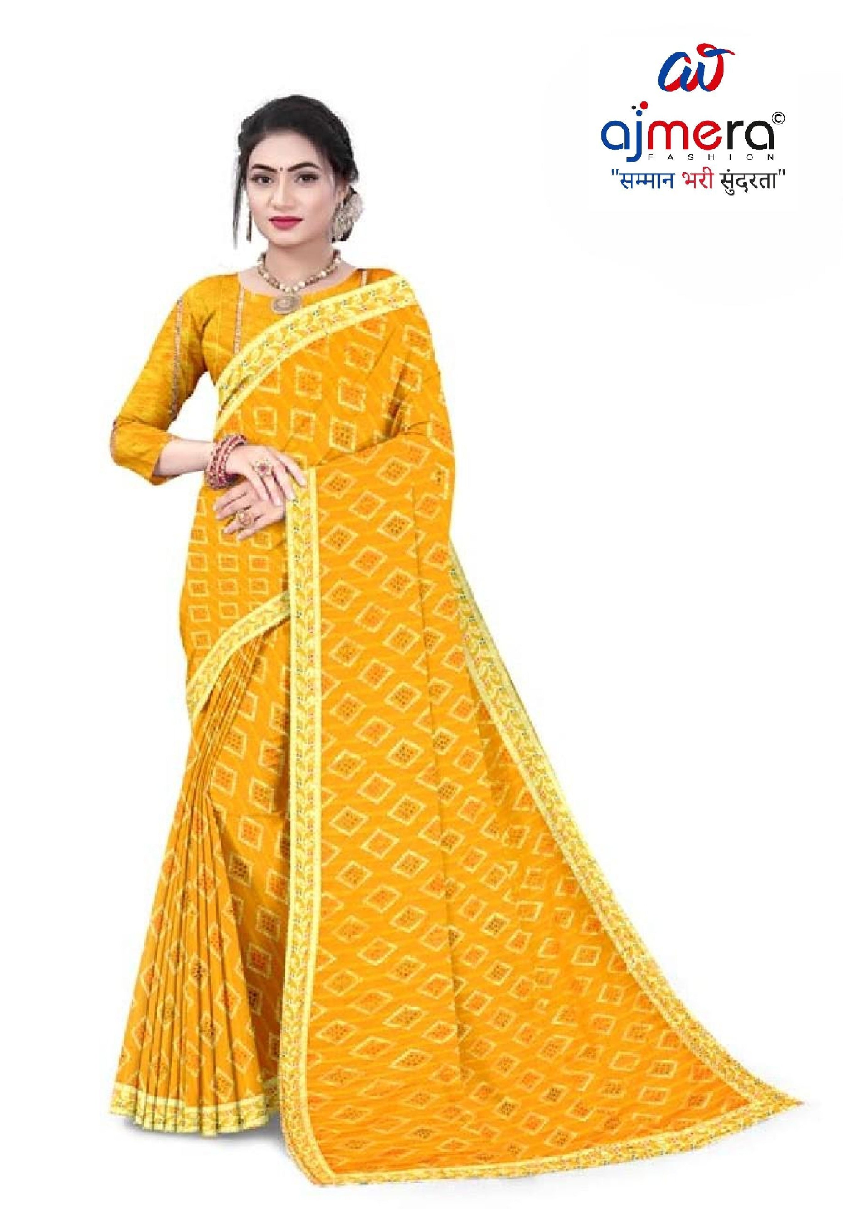 Solo Pattern Print Loose Saree with Blouse for Premium Ethnic and Traditional Wear | TD-VATIKA