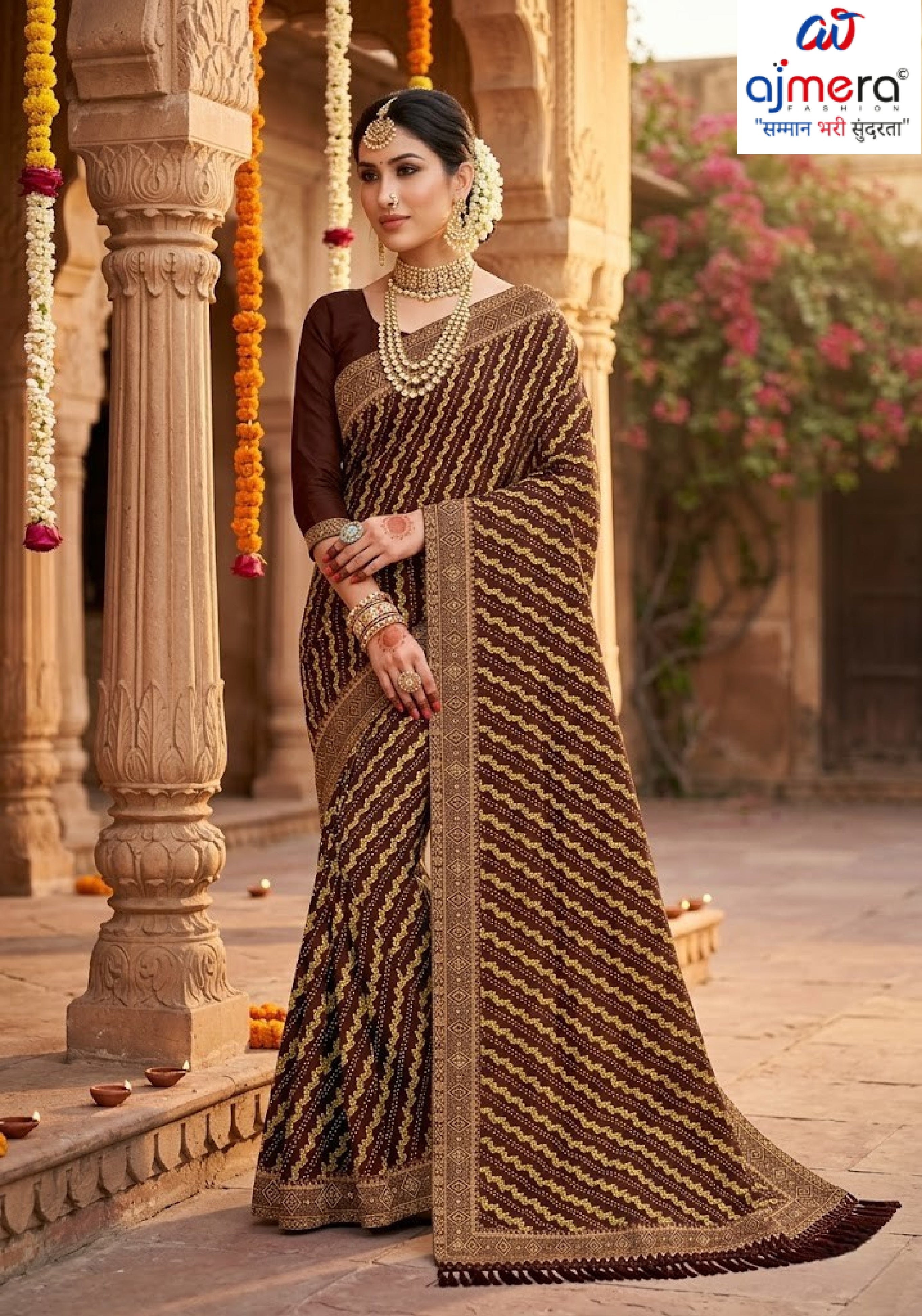Latest Dyed Matching Saree without Blouse for Premium Ethnic and Traditional Wear | JP-GOLGAPPA
