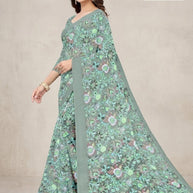 Heavy Reniyal Print Loose Saree without Blouse for Premium Ethnic and Traditional Wear | CAS-PREMIUM