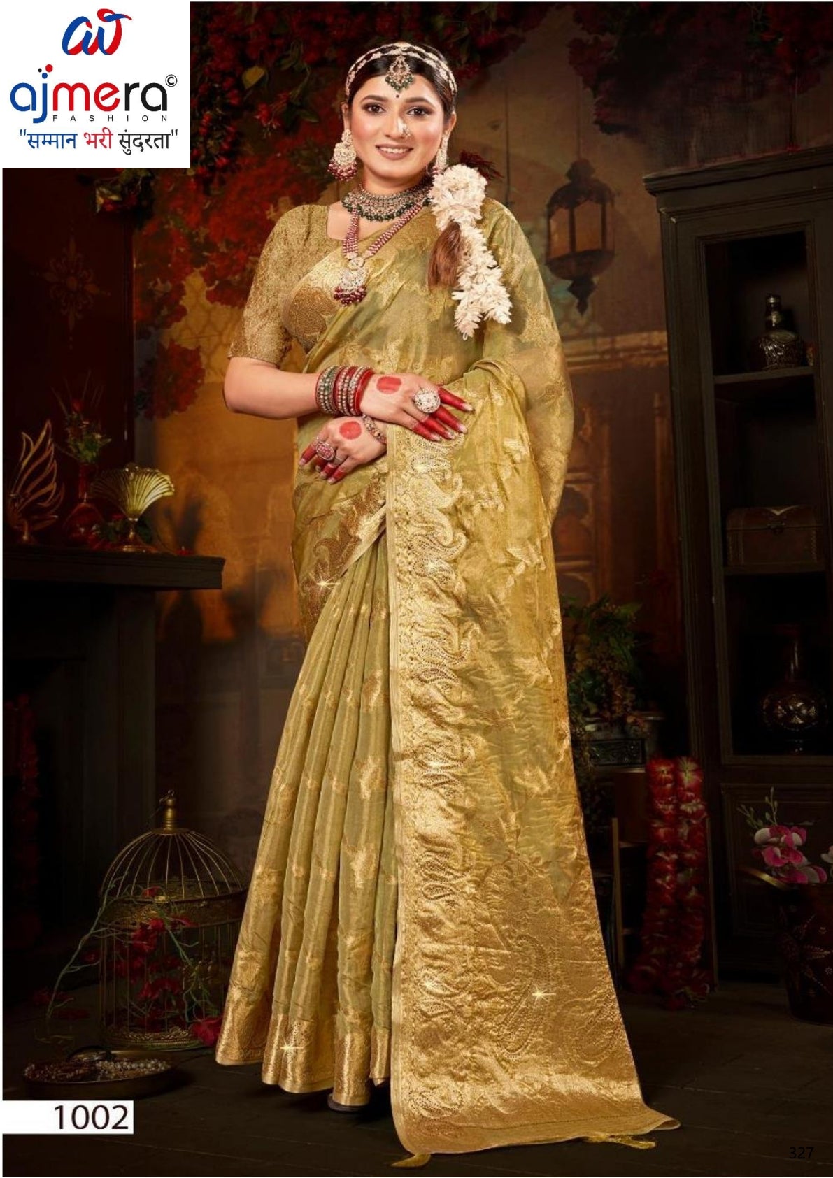 Rich Jacquard Silk Saree with Blouse Piece for Sophisticated Ethnic Style | SOJ-SANSKARI DULHAN