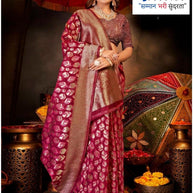 Traditional Rapier Silk Matching Saree With Blouse Piece | SOJ-HEENA LINEN